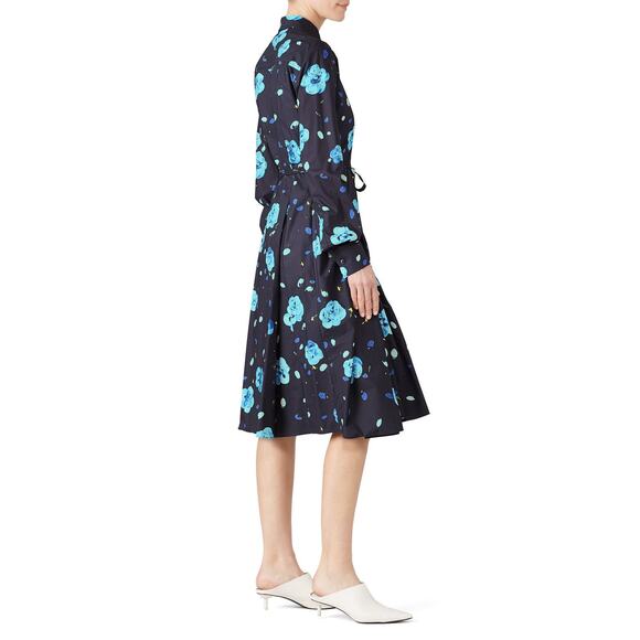 Marni Floral Long Sleeve Shirtdress S Button Front Collared - Picture 3 of 10